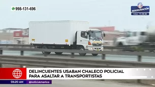 Delincuentes usaban chaleco policial para asaltar. Foto y video: América Noticias