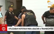Delincuentes utilizaban mototaxi para asaltar a transeúntes - Noticias de uni
