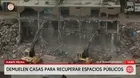 Demuelen casas para ampliar vía en Puente Piedra