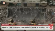 Demuelen casas para ampliar vía en Puente Piedra