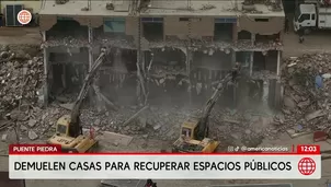 Demuelen casas para ampliar vía en Puente Piedra. Foto y video: América Noticias