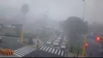 Se presentó neblina en toda la extensión de la Av. Primavera / Foto: @alertasurco