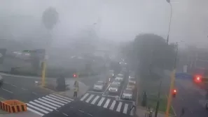 Se presentó neblina en toda la extensión de la Av. Primavera / Foto: @alertasurco