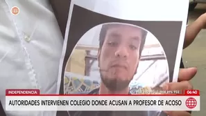 Denuncian por acoso a profesor en Independencia. Foto y video: América Noticias