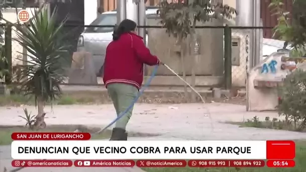 Denuncian cobro para usar parque público en San Juan de Lurigancho. Foto: América Noticias