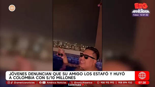 Jóvenes denuncian estafa por S/10 millones y fuga del joven a Colombia. Foto: América Noticias