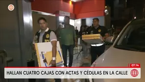 Denuncian hallazgo de actas de la ONPE en taxi de Surquillo. Foto y video: AN