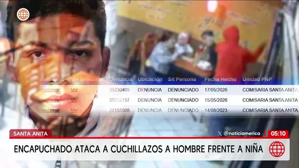 Denuncian a hombre por ataque con cuchillo en Santa Anita. Foto: América Noticias