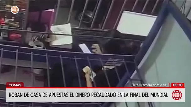 Denuncian robo de 2 mil soles en casa de apuestas en Comas. Foto: América Noticias Denuncian robo de 2 mil soles en casa de apuestas en Comas. Foto: América Noticias