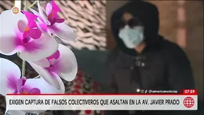 Denuncian secuestro en falso colectivo en San Borja/ Video y Foto: América Noticias 