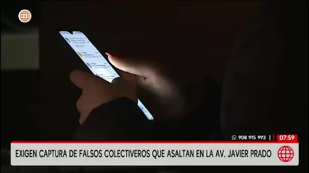 Mujer denuncia secuestro y robo en falso colectivo en la avenida Javier Prado/ América Noticias Mujer denuncia secuestro y robo en falso colectivo en la avenida Javier Prado/ América Noticias