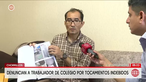 Denuncian a trabajador de colegio por tocamientos indebidos en Chorrillos. Foto: América Noticias Denuncian a trabajador de colegio por tocamientos indebidos en Chorrillos. Foto: América Noticias