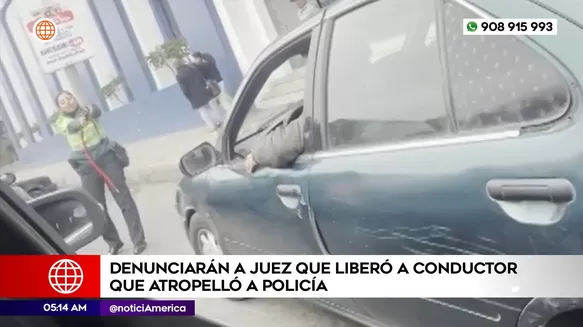 Juez liberó a conductor que atropelló a mujer policía. Foto: América Noticias