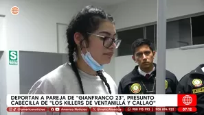 Michelle Ortiz, pareja de "Gianfranco 23",  fue deportada de EE. UU. y detenida en Lima. / Video: América Noticias