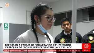 Michelle Ortiz, pareja de "Gianfranco 23",  fue deportada de EE. UU. y detenida en Lima. / Video: América Noticias