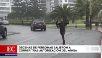 Personas salieron a correr en Lima.