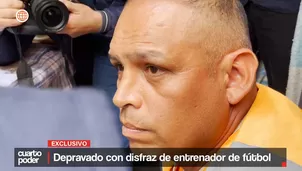 Depravado con disfraz de entrenador de fútbol. Video: Canal N