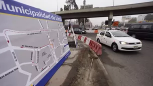 Desvíos son parte de la construcción del intercambio vial El Derby. Foto: MunLima