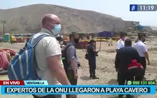 Expertos de la ONU evalúan daños ocasionados en la playa Cavero tras derrame de petróleo - Noticias de cierre-de-minas