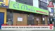 Derrumbe de techo en discoteca deja dos heridos en el Callao