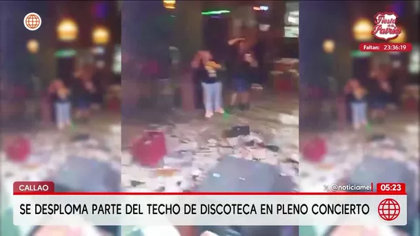 Derrumbe de techo en discoteca deja dos heridos en el Callao. Foto: América Noticias