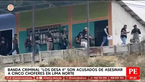 Banda criminal Los Desa II son acusados de asesinar a cinco choferes en Lima norte. Foto y video: Unidad de investigación