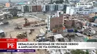 Desalojan a decenas de vecinos por ampliación de Vía Expresa Sur