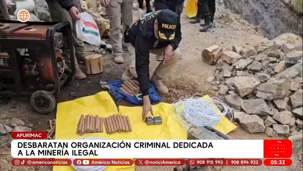 Desbaratan red criminal de minería ilegal en Apurímac. Foto: América Noticias