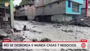 Desborde del río Sankirhuato inunda viviendas en el Vraem. Foto y video: América Noticias