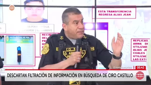 Autoridades descartan filtración de información en búsqueda de Ciro Castillo Rojo. Foto: América Noticias Autoridades descartan filtración de información en búsqueda de Ciro Castillo Rojo. Foto: América Noticias