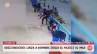 Desconocido lanza a hombre desde el muelle al mar en Chorrillos