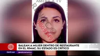 Mujer fue baleada en el Rímac. América Noticias