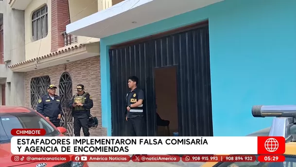 Descubren falsa comisaría usada para estafas en Chimbote. Foto: América Noticias