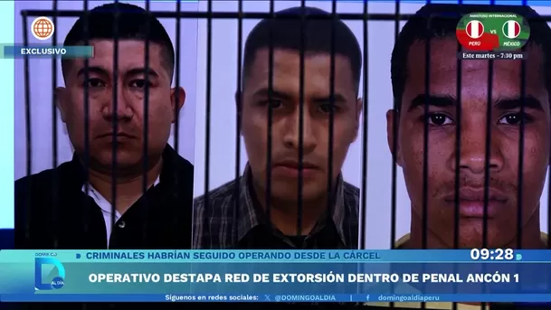 Descubren red criminal que operaba extorsiones desde el penal Ancón I. Foto: Domingo al día Descubren red criminal que operaba extorsiones desde el penal Ancón I. Foto: Domingo al día