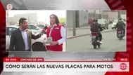 Desde el 17 de diciembre motos deberán llevar nueva placa