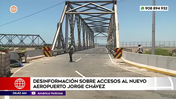 Desinformación sobre accesos al nuevo Aeropuerto Internacional Jorge Chávez. Foto: América Noticias