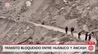 Deslizamiento bloquea tránsito entre Huánuco y Áncash