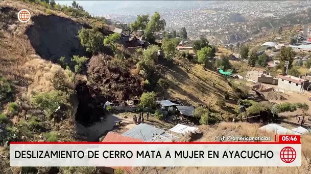 Deslizamiento de cerro deja una mujer muerta en Ayacucho. Foto: América Noticias Deslizamiento de cerro deja una mujer muerta en Ayacucho. Foto: América Noticias