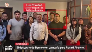 Trabajadores del despacho del sentenciado Guillermo Bermejo realizan campaña política mientras cobraban del Congreso. Video: Cuarto Poder