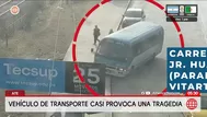 Despiste de bus causa pánico en la Carretera Central en Ate