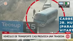 Despiste de bus causa pánico en la Carretera Central en Ate. Foto y video: América Noticias