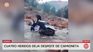 Despiste de camioneta en río Santa deja cuatro heridos en Áncash