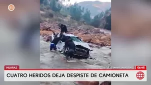 Despiste de camioneta en río Santa deja cuatro heridos en Áncash. Foto y video: América Noticias