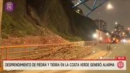 Desprendimiento de tierra en la Costa Verde generó alarma