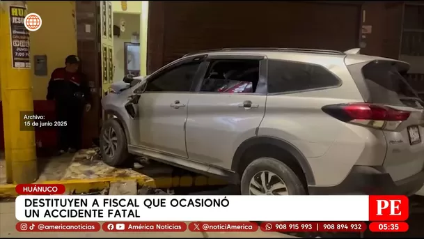 Destituyen a fiscal que ocasionó un accidente fatal en Huánuco. Foto: América Noticias