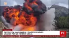Destruyen maquinaria usada en minería ilegal en Cajamarca