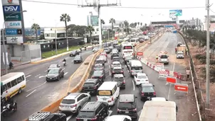 Desvío vehicular en avenida Faucett por obras. Foto: Andina / Video: Canal N