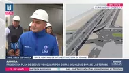 Desvío vehicular por obras del bypass Las Torres en Ramiro Prialé