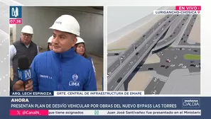 Desvío vehicular por obras del nuevo bypass Las Torres en la avenida Ramiro Prialé