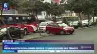 Desvíos por la Media Maratón de Lima generan caos y tráfico